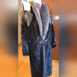 Luxurious Fur Coat mink and fox